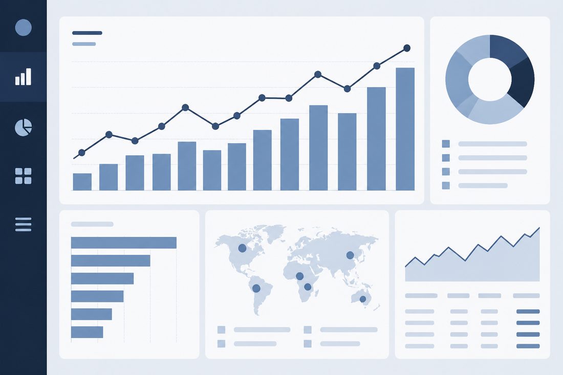 Executive analytics view of healthcare commerce operations.