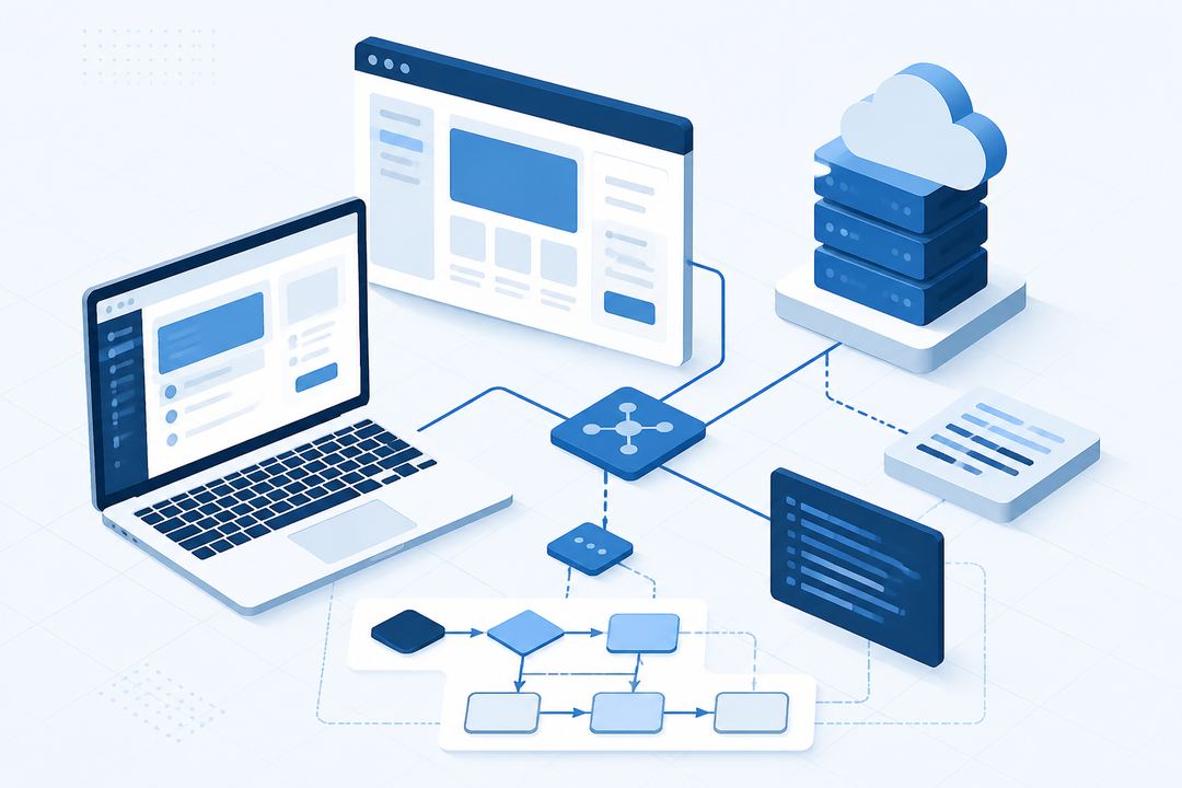 Custom software: applications, integrations, and the systems that connect them.